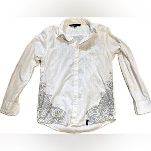 Men’s button down shirt by Straightfaded sz Medium EUC